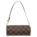 LOUIS VUITTON Damier Ebene Papillon Pouch LV Auth 214685V-3