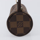 LOUIS VUITTON Damier Ebene Papillon Pouch LV Auth 214685V-5