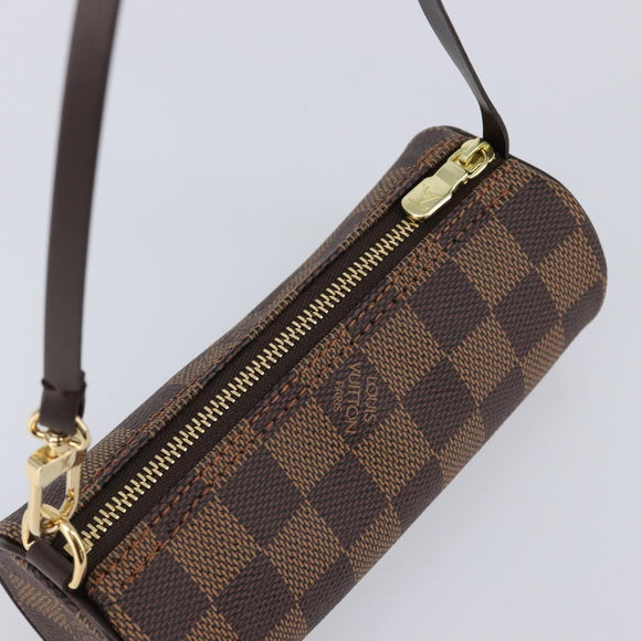 LOUIS VUITTON Damier Ebene Papillon Pouch LV Auth 214685V