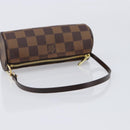 LOUIS VUITTON Damier Ebene Papillon Pouch LV Auth 214685V-7