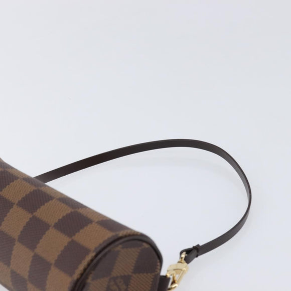 LOUIS VUITTON Damier Ebene Papillon Pouch LV Auth 214685V