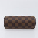 LOUIS VUITTON Damier Ebene Papillon Pouch LV Auth 214685V-9