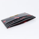 Miu Miu Madras Card Case Leather Black Gold Auth 214698V-17