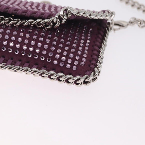 Stella McCartney Falabella Chain Shoulder Pouch Polyester Purple Auth 214701A
