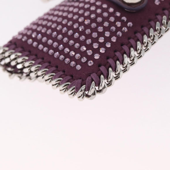 Stella McCartney Falabella Chain Shoulder Pouch Polyester Purple Auth 214701A