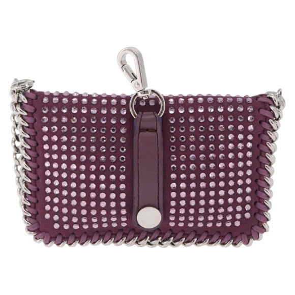 Stella McCartney Falabella Chain Shoulder Pouch Polyester Purple Auth 214701A
