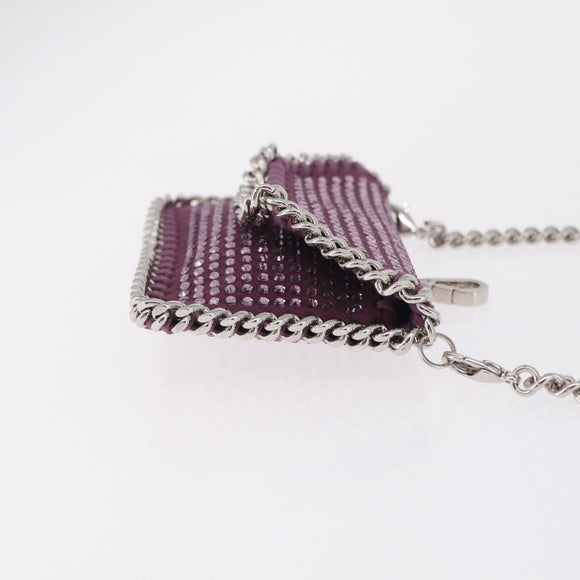 Stella McCartney Falabella Chain Shoulder Pouch Polyester Purple Auth 214701A