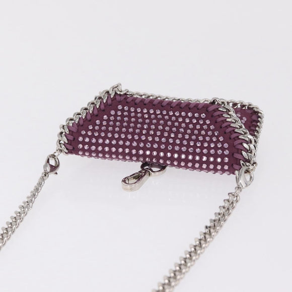 Stella McCartney Falabella Chain Shoulder Pouch Polyester Purple Auth 214701A
