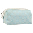 GUCCI GG Canvas Pouch Light Blue 039 1118 Auth 214703-1