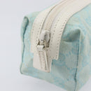 GUCCI GG Canvas Pouch Light Blue 039 1118 Auth 214703-13