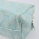 GUCCI GG Canvas Pouch Light Blue 039 1118 Auth 214703-8