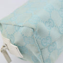 GUCCI GG Canvas Pouch Light Blue 039 1118 Auth 214703-9