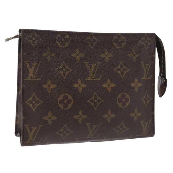 LOUIS VUITTON Monogram Poche Toilette 19 Pouch M47544 LV Auth 214707