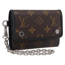 LOUIS VUITTON Monogram Macassar Porte Feuille Compact Wallet M60167 Auth 214724V-1