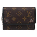 LOUIS VUITTON Monogram Macassar Porte Feuille Compact Wallet M60167 Auth 214724V-2