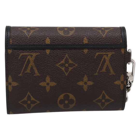 LOUIS VUITTON Monogram Macassar Porte Feuille Compact Wallet M60167 Auth 214724V