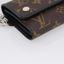 LOUIS VUITTON Monogram Macassar Porte Feuille Compact Wallet M60167 Auth 214724V-9