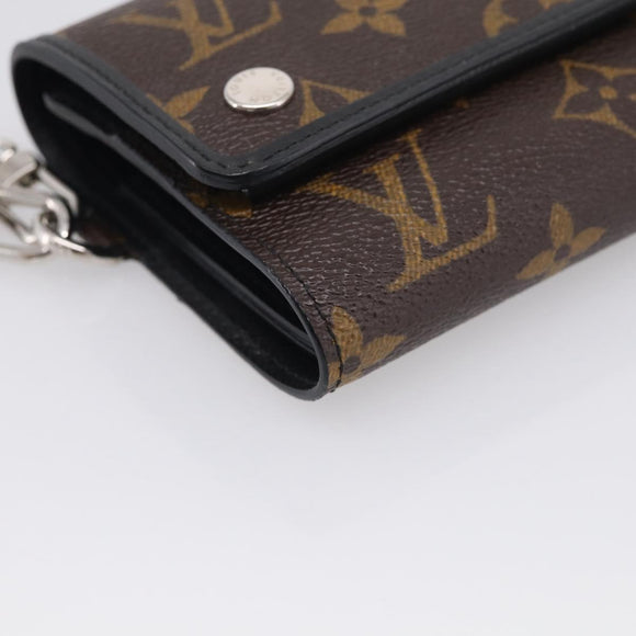LOUIS VUITTON Monogram Macassar Porte Feuille Compact Wallet M60167 Auth 214724V