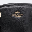 Coach Hand Bag Leather Black Gold Auth 214729A-13