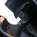 Coach Hand Bag Leather Black Gold Auth 214729A-20