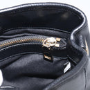 Coach Hand Bag Leather Black Gold Auth 214729A-21