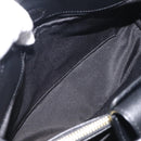 Coach Hand Bag Leather Black Gold Auth 214729A-23
