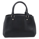 Coach Hand Bag Leather Black Gold Auth 214729A-3