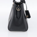 Coach Hand Bag Leather Black Gold Auth 214729A-4