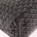 Goyard Herringbone Saint Louis PM Tote Bag PVC Black Silver Auth 214743-16