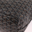 Goyard Herringbone Saint Louis PM Tote Bag PVC Black Silver Auth 214743-17
