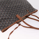 Goyard Herringbone Saint Louis PM Tote Bag PVC Black Silver Auth 214743-8