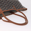 Goyard Herringbone Saint Louis PM Tote Bag PVC Black Silver Auth 214743-9