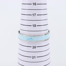 HERMES Emaille PM Bracelet Metal Light Blue Silver Auth 214750-11