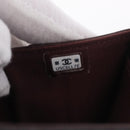CHANEL Matelasse Trifold Wallet Caviar Skin Black Gold CC Auth 214753-22