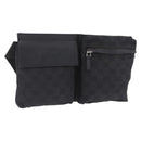 GUCCI GG Canvas Body Bag Black 28566 Auth 214755-1
