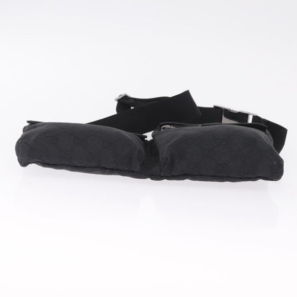 GUCCI GG Canvas Body Bag Black 28566 Auth 214755