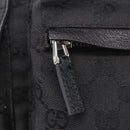 GUCCI GG Canvas Body Bag Black 28566 Auth 214755-18