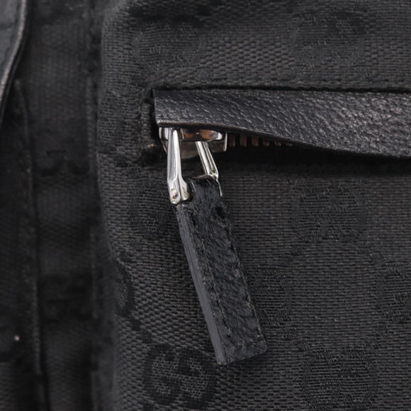 GUCCI GG Canvas Body Bag Black 28566 Auth 214755