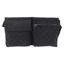 GUCCI GG Canvas Body Bag Black 28566 Auth 214755-2