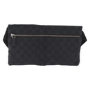 GUCCI GG Canvas Body Bag Black 28566 Auth 214755-3