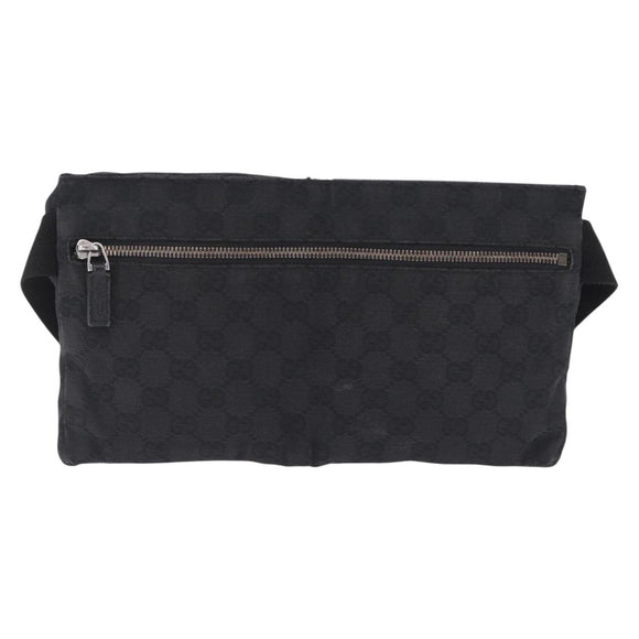 GUCCI GG Canvas Body Bag Black 28566 Auth 214755