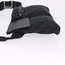 GUCCI GG Canvas Body Bag Black 28566 Auth 214755-5