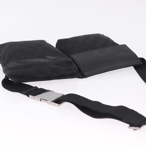 GUCCI GG Canvas Body Bag Black 28566 Auth 214755
