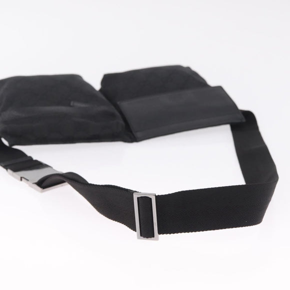GUCCI GG Canvas Body Bag Black 28566 Auth 214755