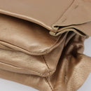 PRADA Chain Shoulder Bag Leather Gold Silver Auth 214757V-10