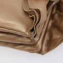 PRADA Chain Shoulder Bag Leather Gold Silver Auth 214757V-12