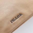 PRADA Chain Shoulder Bag Leather Gold Silver Auth 214757V-14