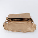 PRADA Chain Shoulder Bag Leather Gold Silver Auth 214757V-15