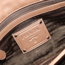 PRADA Chain Shoulder Bag Leather Gold Silver Auth 214757V-16