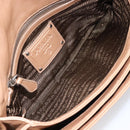 PRADA Chain Shoulder Bag Leather Gold Silver Auth 214757V-17